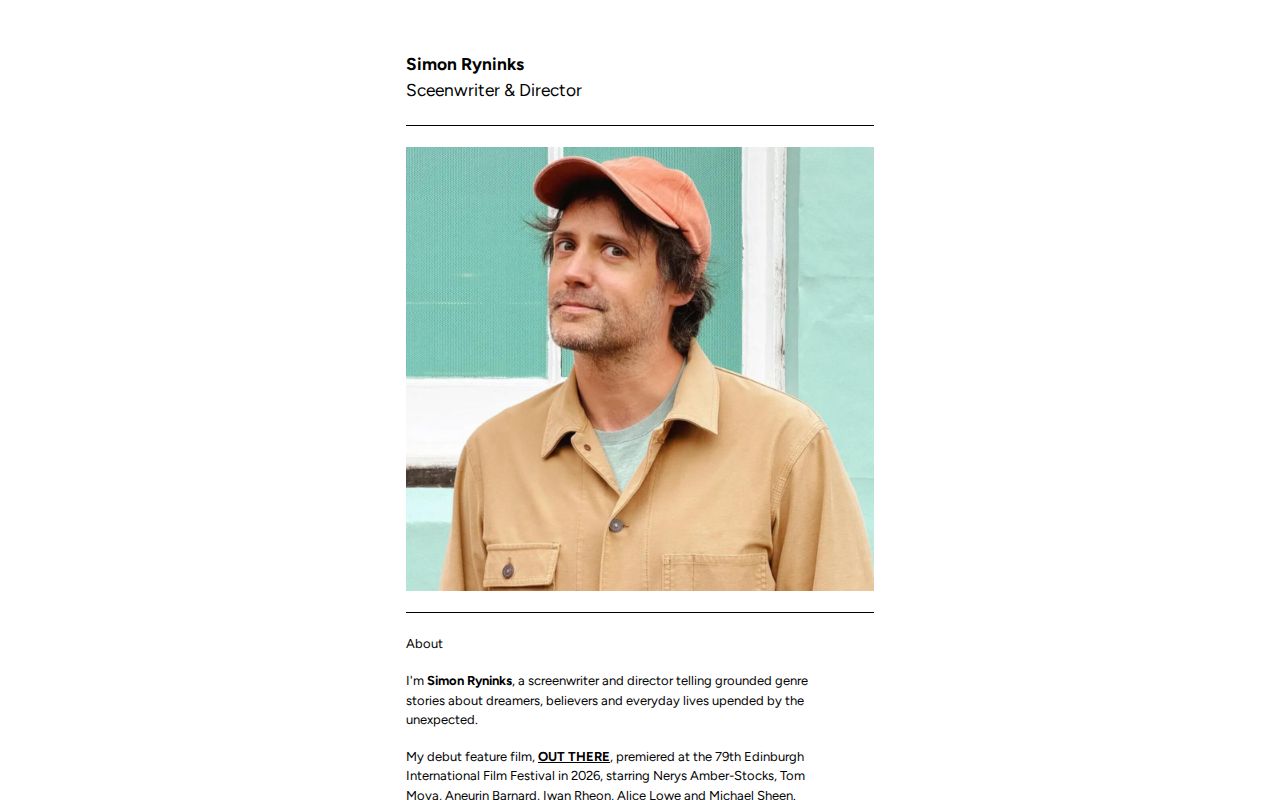 Simon Ryninks | Scriptwriter & Director